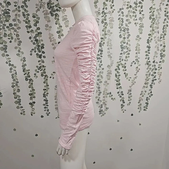 NWOT Free People Natasha Ruffle Sleeve Top In Pink - Picture 4 of 10